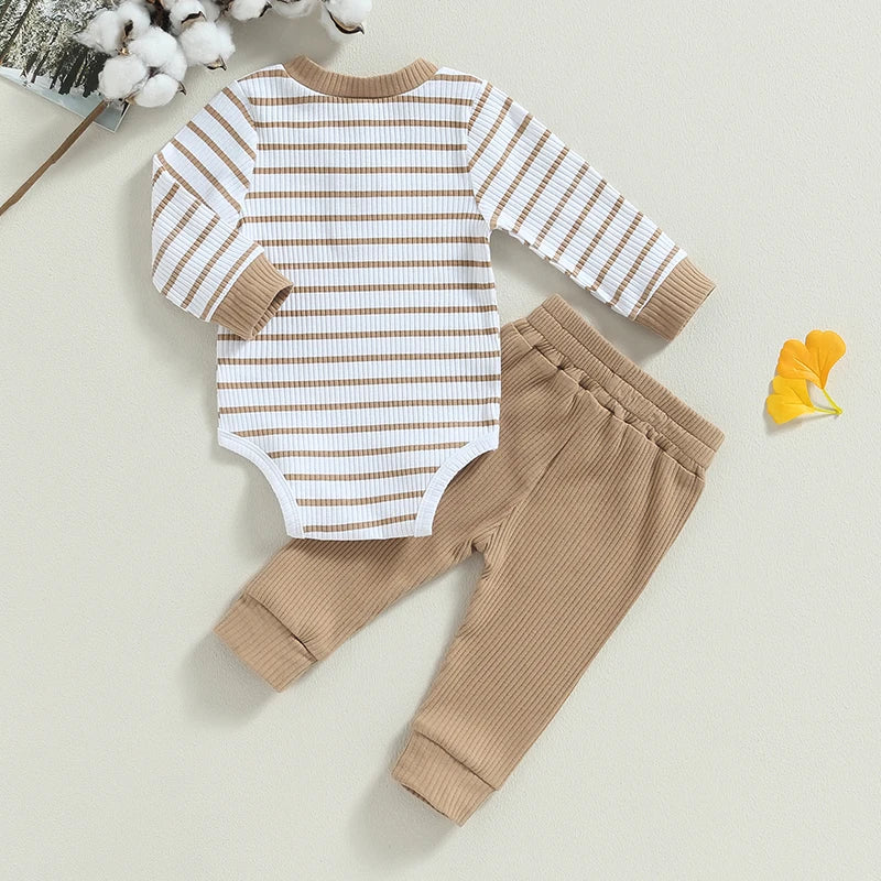 Cozy Ribbed Infant Romper Set