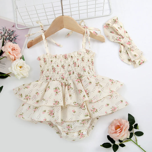 Floral Peplum Girls Set