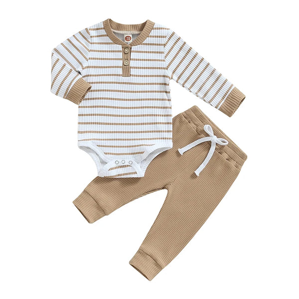 Cozy Ribbed Infant Romper Set